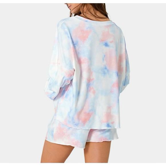 HALARA Tie-Dye Pajama Set - Blue and Pink - Picture 2 of 6